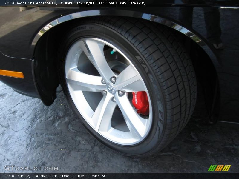 Brilliant Black Crystal Pearl Coat / Dark Slate Gray 2009 Dodge Challenger SRT8
