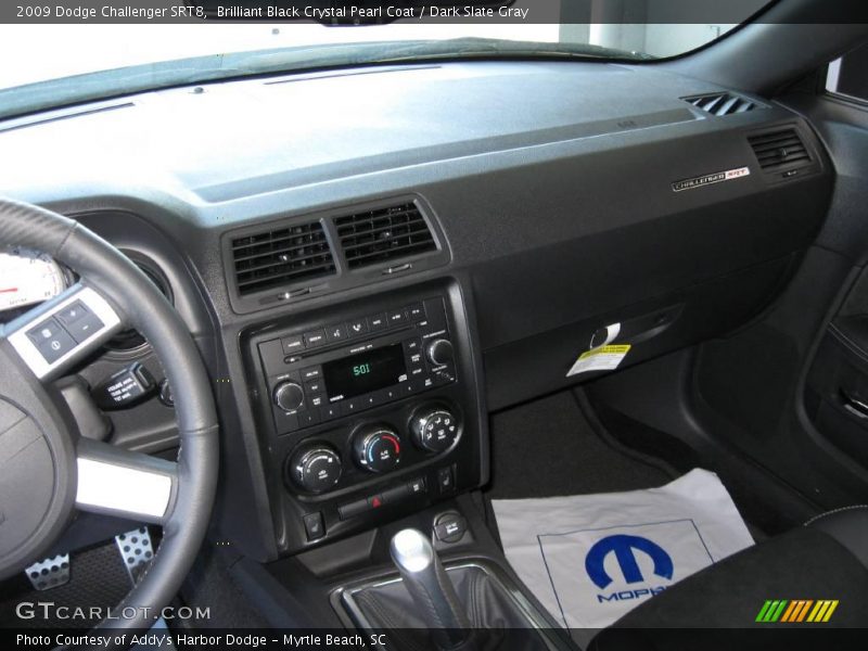 Brilliant Black Crystal Pearl Coat / Dark Slate Gray 2009 Dodge Challenger SRT8