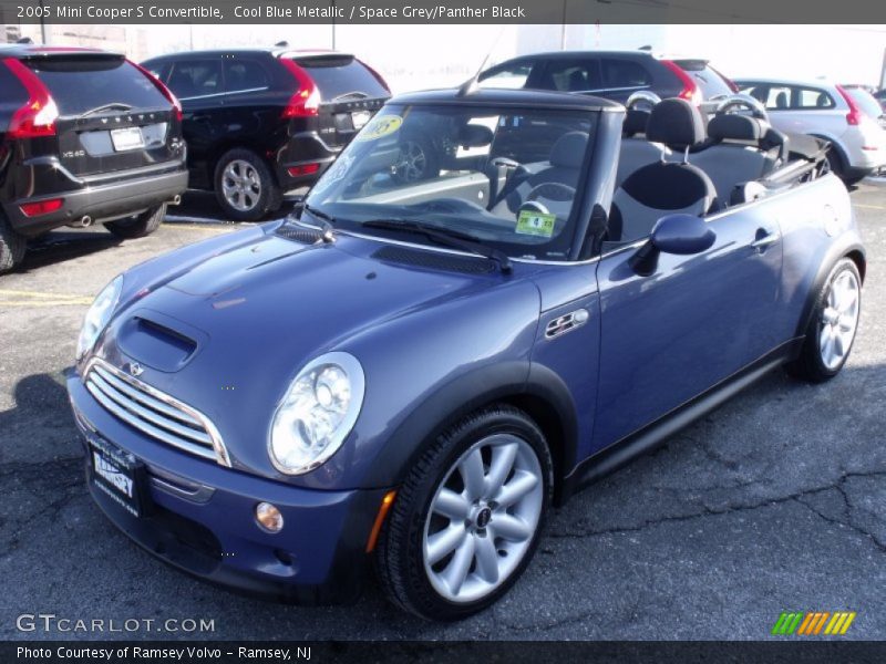 Cool Blue Metallic / Space Grey/Panther Black 2005 Mini Cooper S Convertible