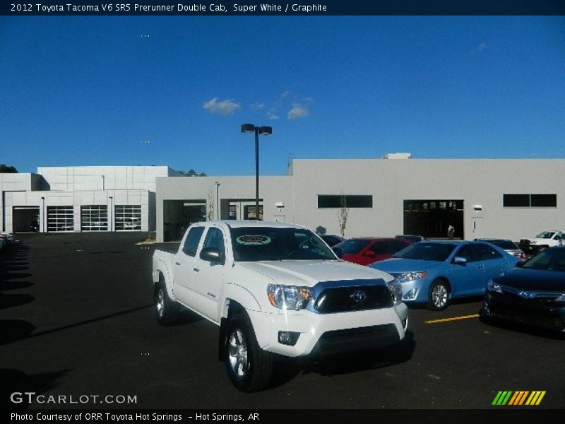 Super White / Graphite 2012 Toyota Tacoma V6 SR5 Prerunner Double Cab