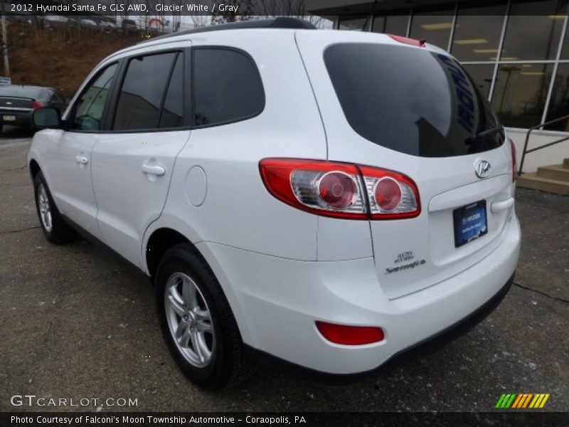 Glacier White / Gray 2012 Hyundai Santa Fe GLS AWD