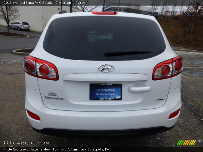 Glacier White / Gray 2012 Hyundai Santa Fe GLS AWD