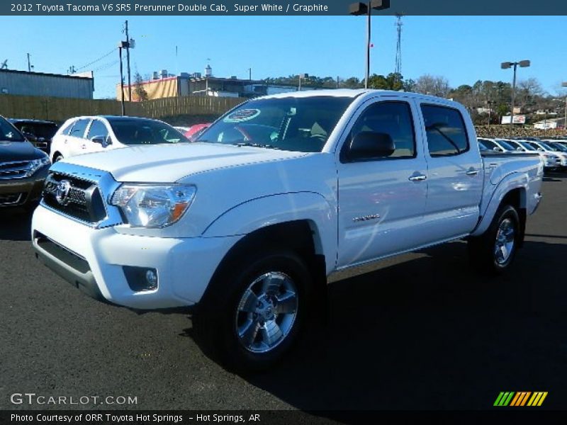 Super White / Graphite 2012 Toyota Tacoma V6 SR5 Prerunner Double Cab
