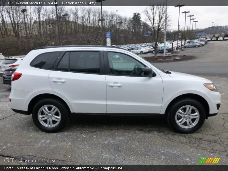 Glacier White / Gray 2012 Hyundai Santa Fe GLS AWD