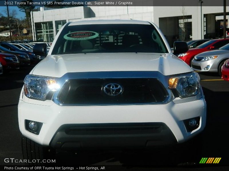 Super White / Graphite 2012 Toyota Tacoma V6 SR5 Prerunner Double Cab