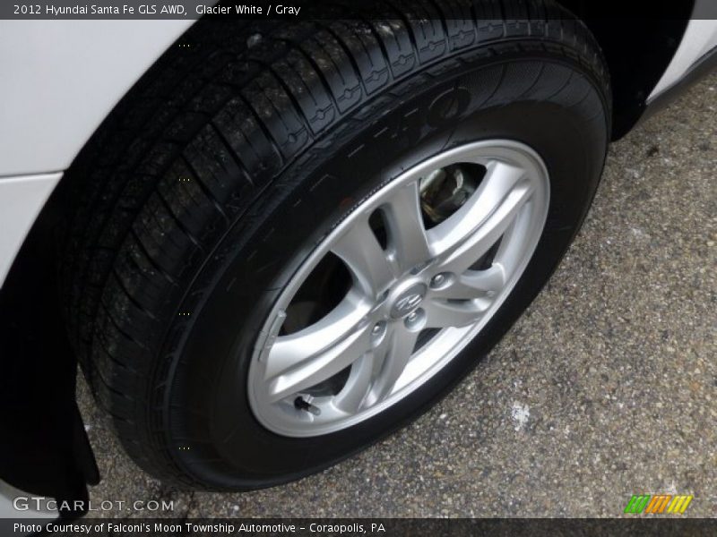 Glacier White / Gray 2012 Hyundai Santa Fe GLS AWD