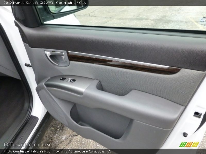 Glacier White / Gray 2012 Hyundai Santa Fe GLS AWD