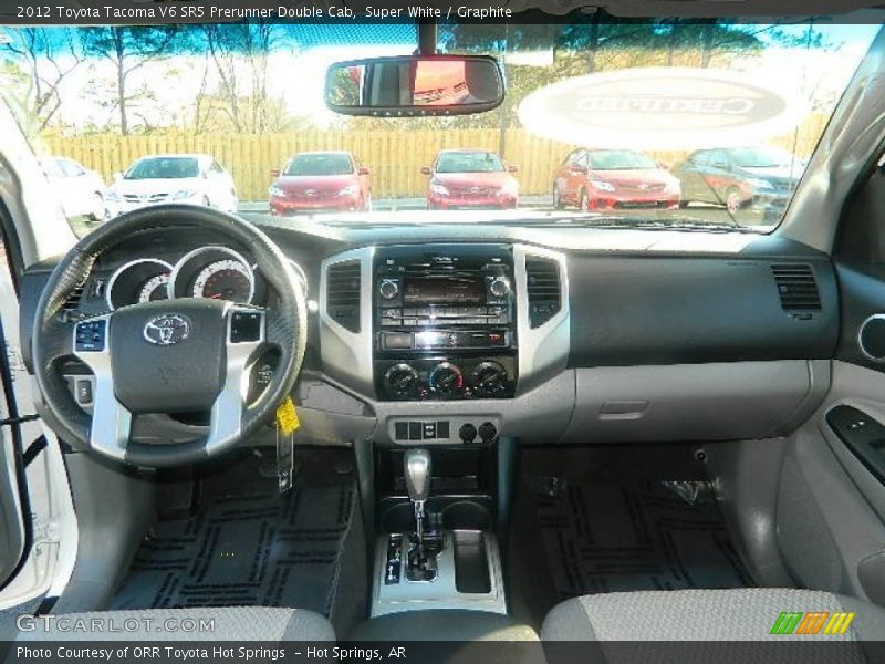 Super White / Graphite 2012 Toyota Tacoma V6 SR5 Prerunner Double Cab