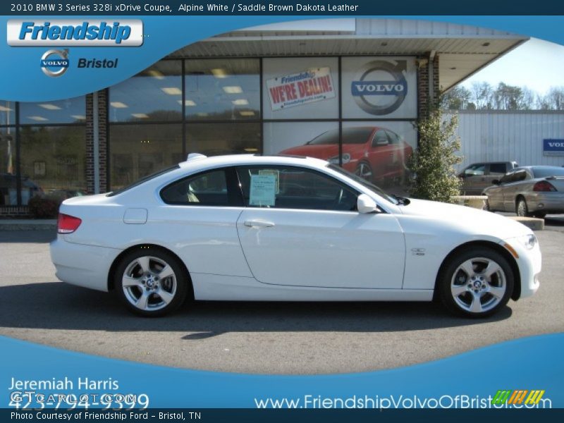 Alpine White / Saddle Brown Dakota Leather 2010 BMW 3 Series 328i xDrive Coupe