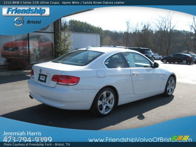 Alpine White / Saddle Brown Dakota Leather 2010 BMW 3 Series 328i xDrive Coupe