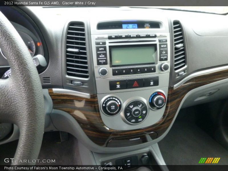 Glacier White / Gray 2012 Hyundai Santa Fe GLS AWD