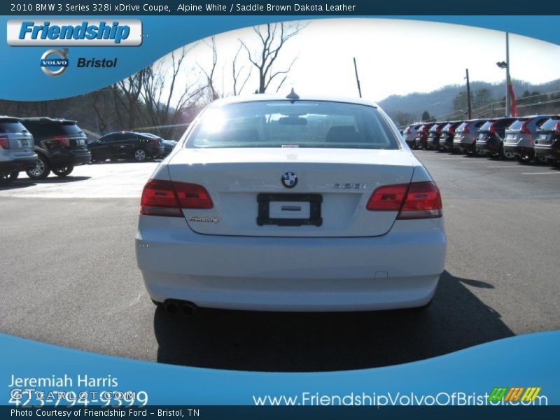 Alpine White / Saddle Brown Dakota Leather 2010 BMW 3 Series 328i xDrive Coupe