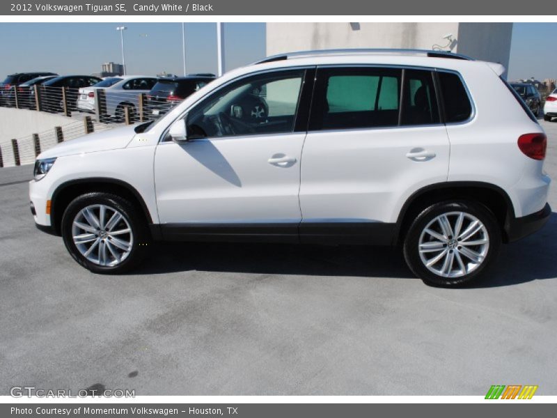 Candy White / Black 2012 Volkswagen Tiguan SE