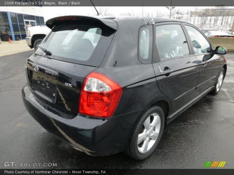 Black / Black 2008 Kia Spectra 5 SX Wagon
