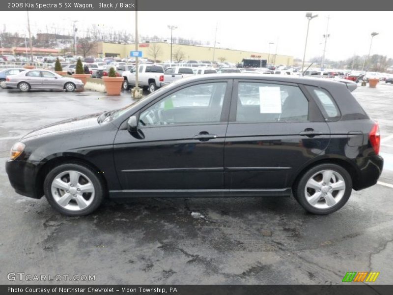 Black / Black 2008 Kia Spectra 5 SX Wagon