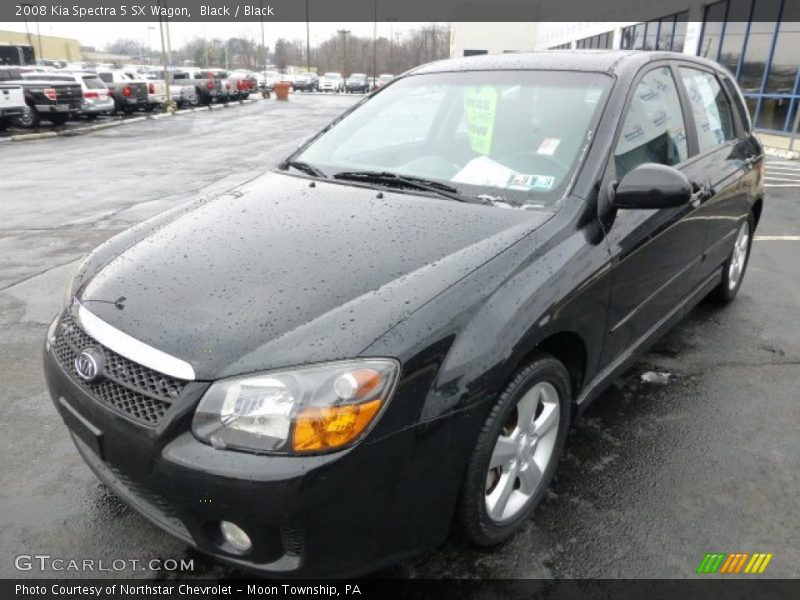 Black / Black 2008 Kia Spectra 5 SX Wagon