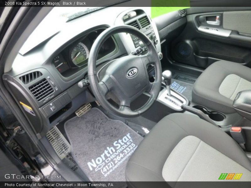 Black / Black 2008 Kia Spectra 5 SX Wagon