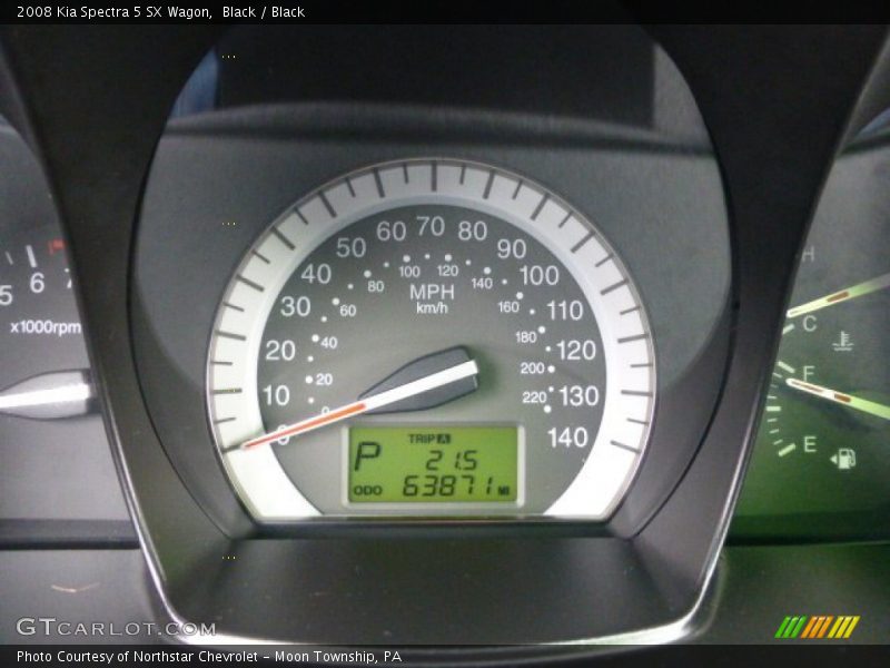 Black / Black 2008 Kia Spectra 5 SX Wagon