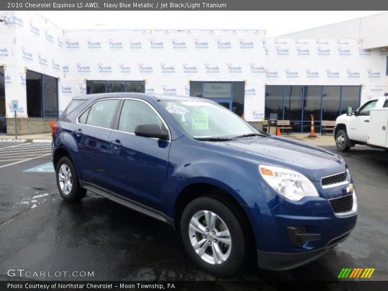 Navy Blue Metallic / Jet Black/Light Titanium 2010 Chevrolet Equinox LS AWD