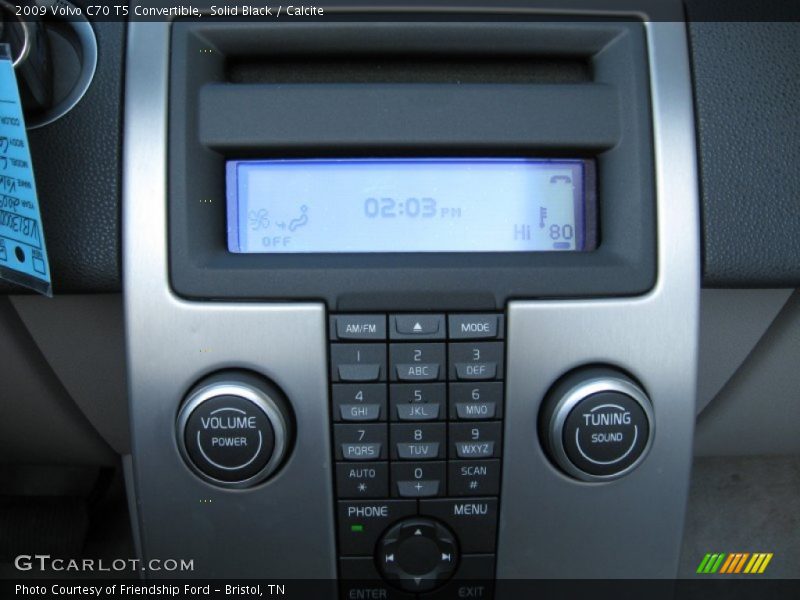 Solid Black / Calcite 2009 Volvo C70 T5 Convertible