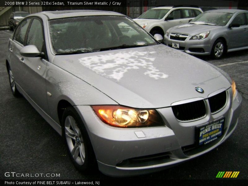 Titanium Silver Metallic / Gray 2008 BMW 3 Series 328xi Sedan