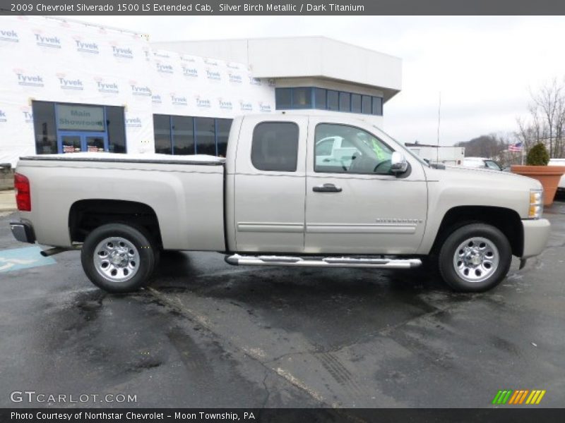 Silver Birch Metallic / Dark Titanium 2009 Chevrolet Silverado 1500 LS Extended Cab