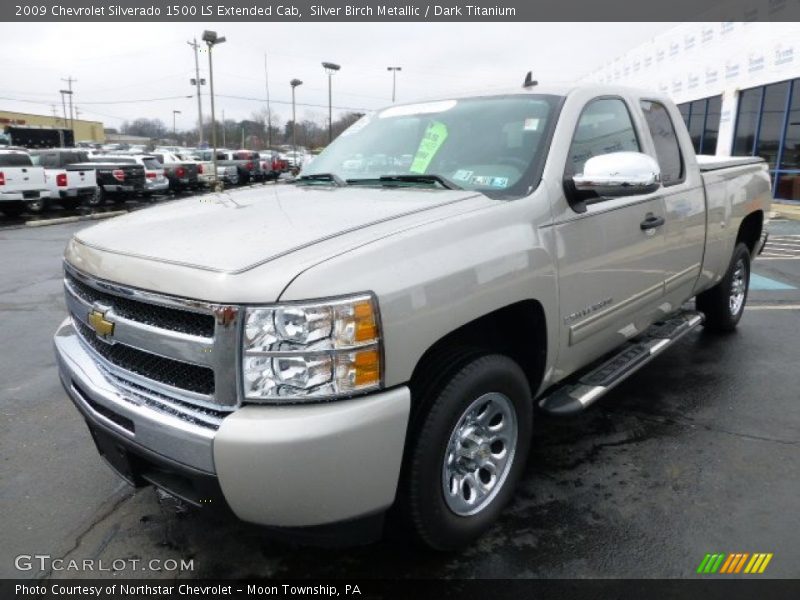 Silver Birch Metallic / Dark Titanium 2009 Chevrolet Silverado 1500 LS Extended Cab