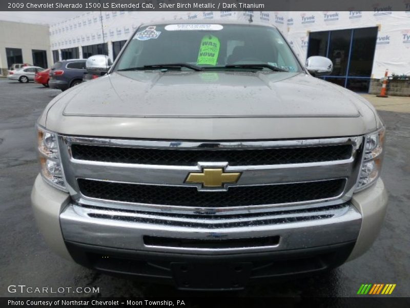 Silver Birch Metallic / Dark Titanium 2009 Chevrolet Silverado 1500 LS Extended Cab