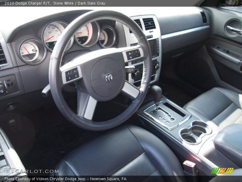 Stone White / Dark Slate Gray 2010 Dodge Charger R/T