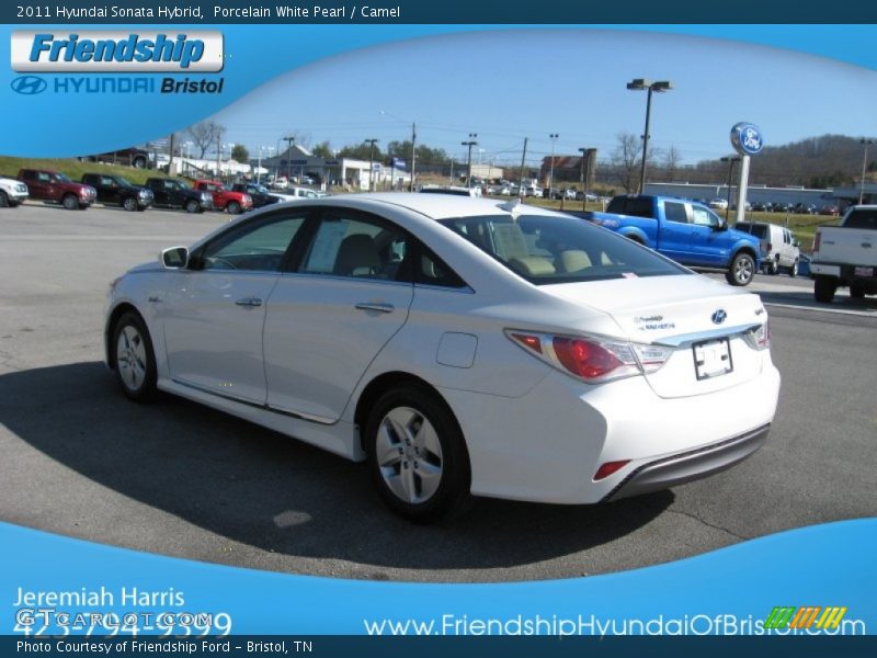 Porcelain White Pearl / Camel 2011 Hyundai Sonata Hybrid