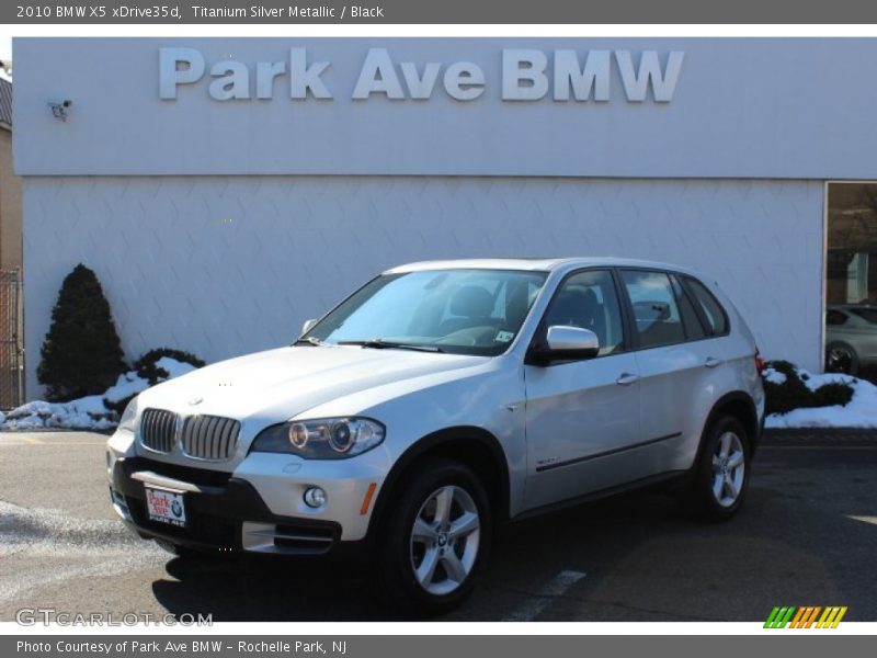Titanium Silver Metallic / Black 2010 BMW X5 xDrive35d