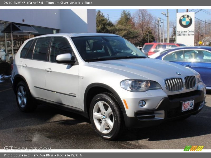 Titanium Silver Metallic / Black 2010 BMW X5 xDrive35d