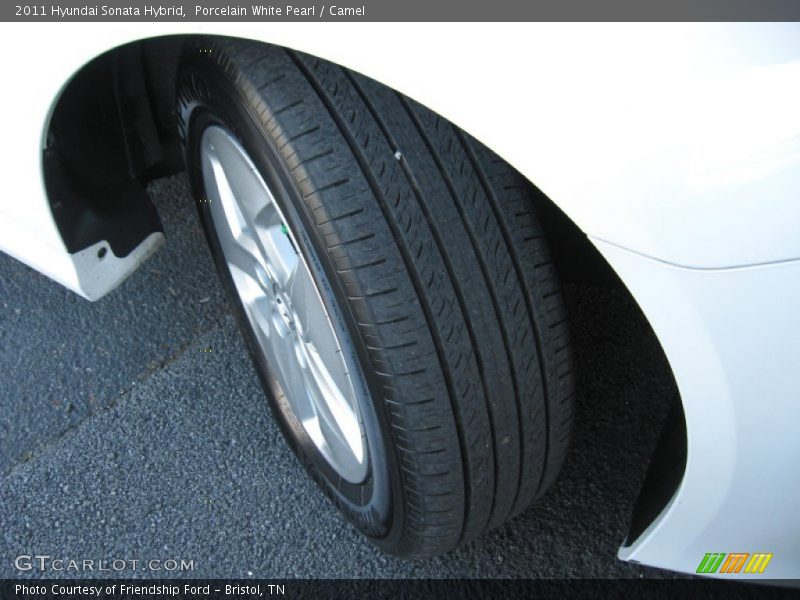 Porcelain White Pearl / Camel 2011 Hyundai Sonata Hybrid