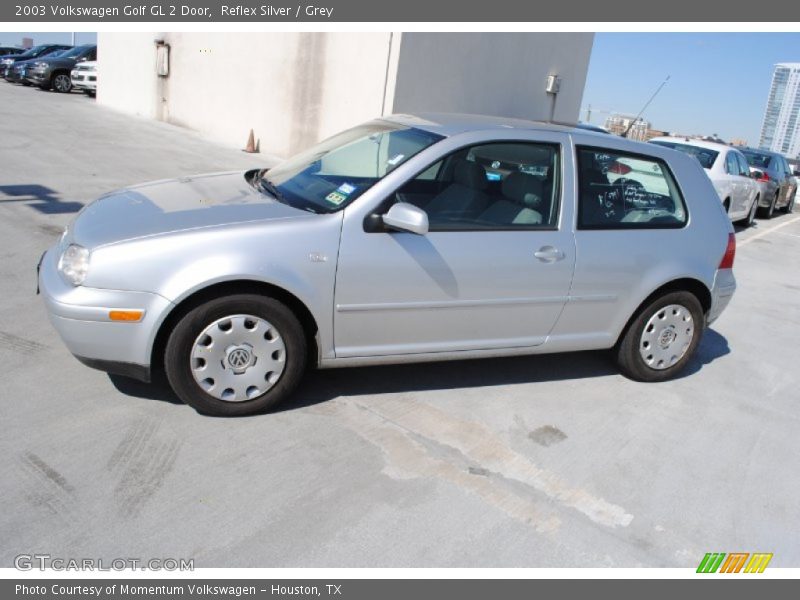 Reflex Silver / Grey 2003 Volkswagen Golf GL 2 Door
