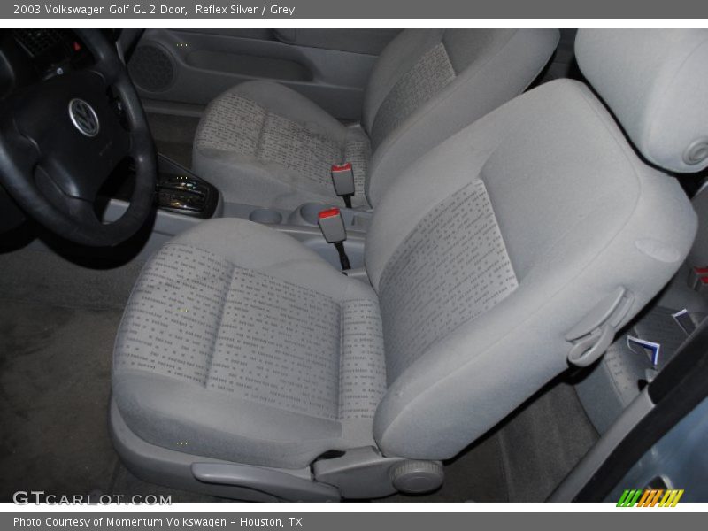 Front Seat of 2003 Golf GL 2 Door