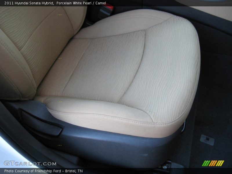 Porcelain White Pearl / Camel 2011 Hyundai Sonata Hybrid