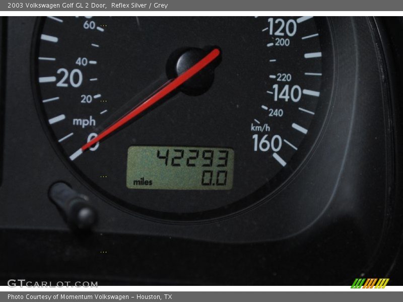 Reflex Silver / Grey 2003 Volkswagen Golf GL 2 Door