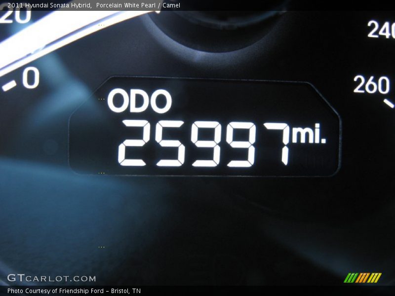 Porcelain White Pearl / Camel 2011 Hyundai Sonata Hybrid