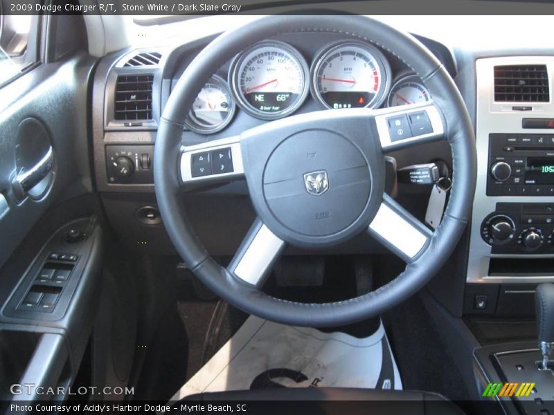 Stone White / Dark Slate Gray 2009 Dodge Charger R/T