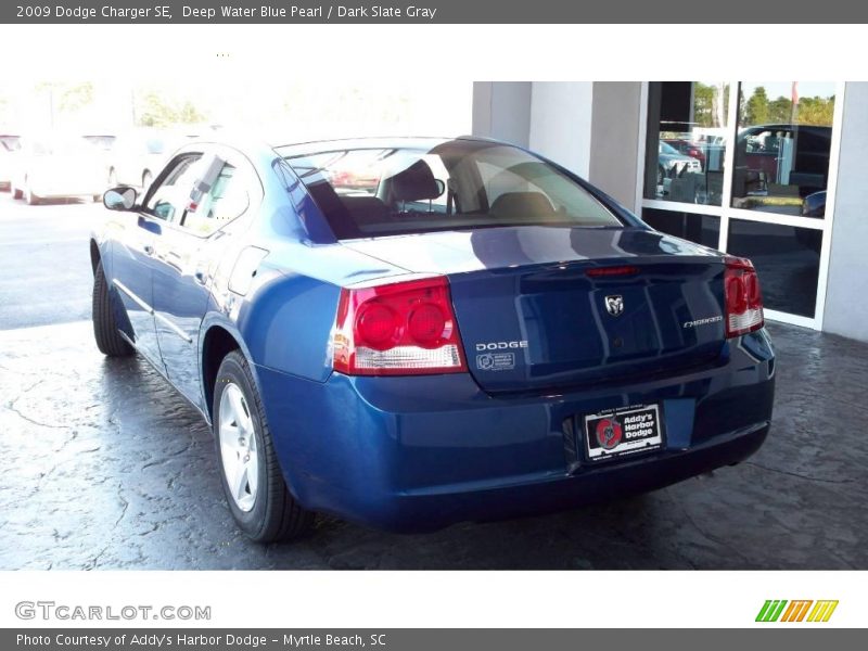 Deep Water Blue Pearl / Dark Slate Gray 2009 Dodge Charger SE