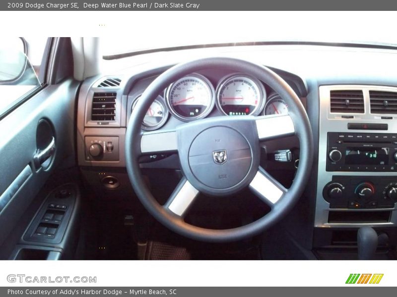 Deep Water Blue Pearl / Dark Slate Gray 2009 Dodge Charger SE