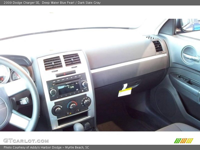 Deep Water Blue Pearl / Dark Slate Gray 2009 Dodge Charger SE