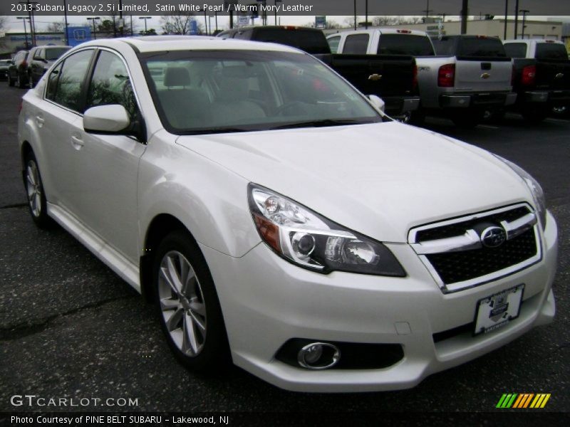 Satin White Pearl / Warm Ivory Leather 2013 Subaru Legacy 2.5i Limited