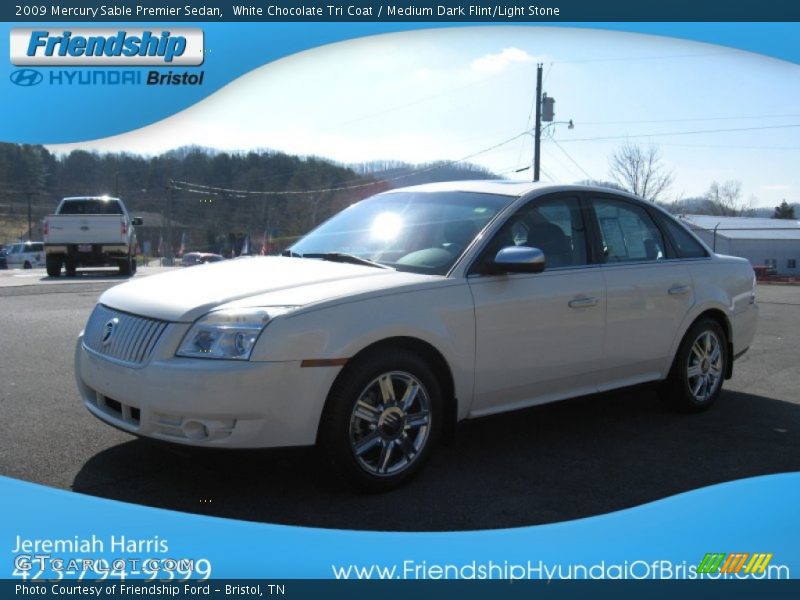 White Chocolate Tri Coat / Medium Dark Flint/Light Stone 2009 Mercury Sable Premier Sedan