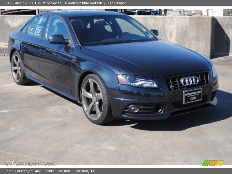 Moonlight Blue Metallic / Black/Black 2012 Audi S4 3.0T quattro Sedan