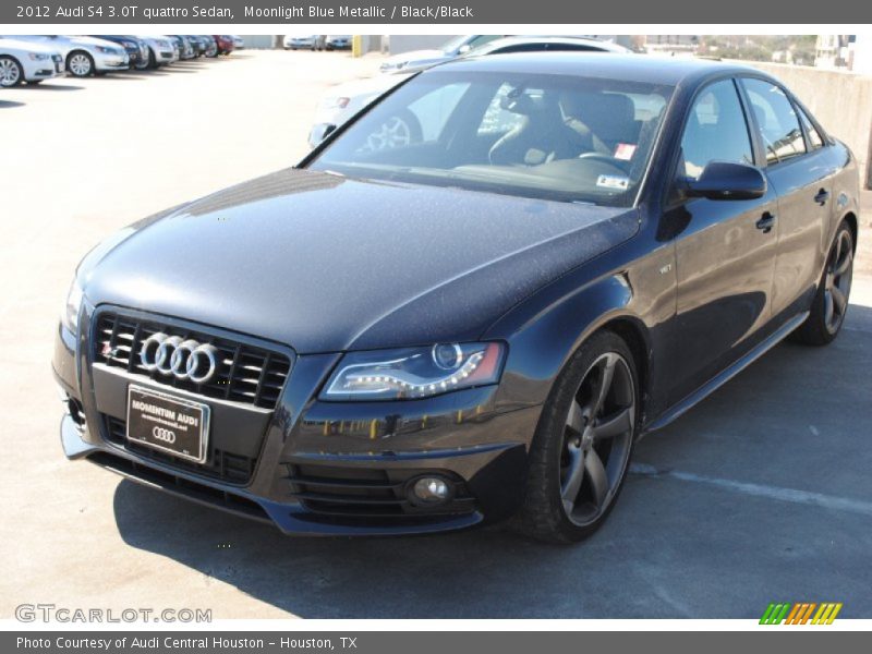 Moonlight Blue Metallic / Black/Black 2012 Audi S4 3.0T quattro Sedan