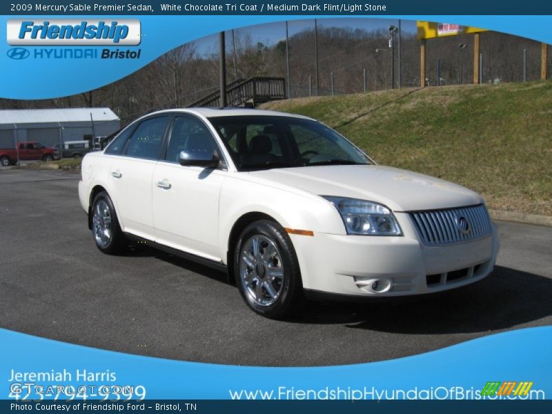 White Chocolate Tri Coat / Medium Dark Flint/Light Stone 2009 Mercury Sable Premier Sedan