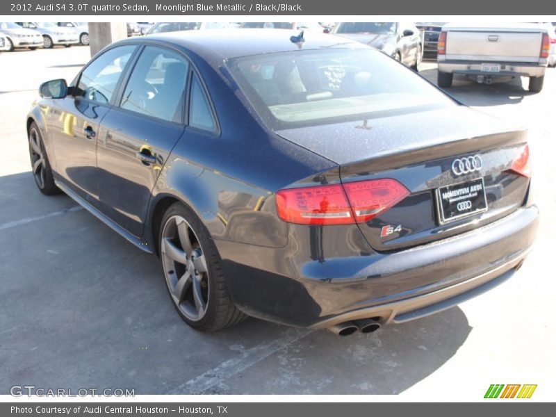 Moonlight Blue Metallic / Black/Black 2012 Audi S4 3.0T quattro Sedan
