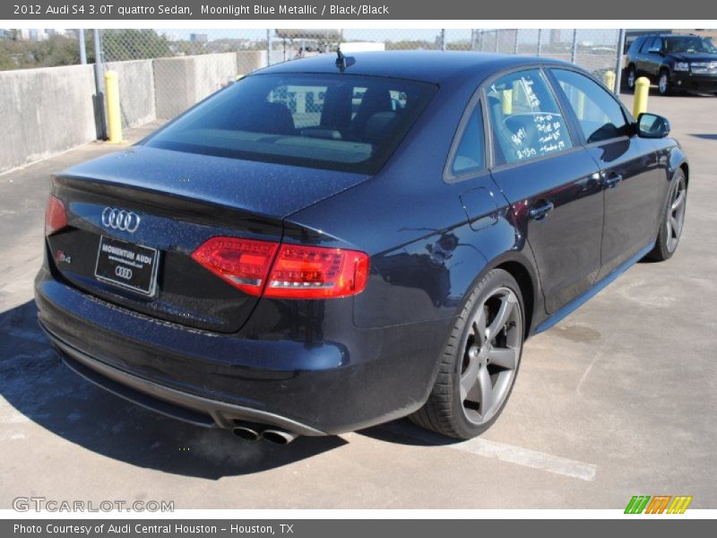 Moonlight Blue Metallic / Black/Black 2012 Audi S4 3.0T quattro Sedan