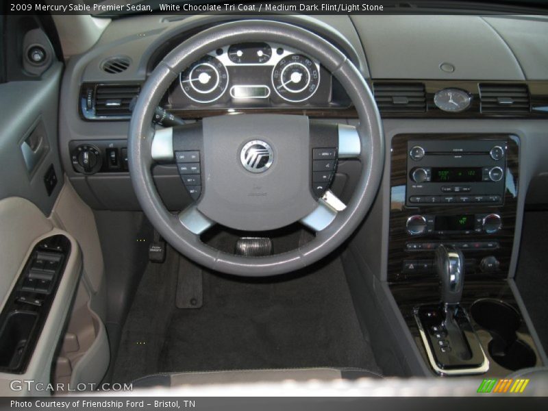 White Chocolate Tri Coat / Medium Dark Flint/Light Stone 2009 Mercury Sable Premier Sedan